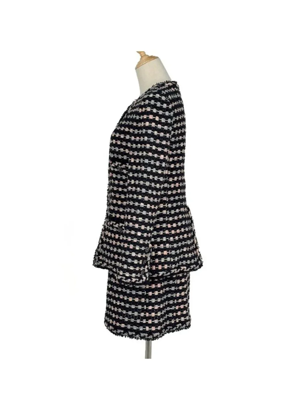 Chanel Tweed Set Pink Black